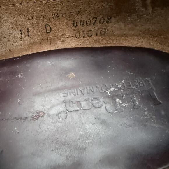 LL Bean Shoes Mens Size 11 D Brown Leather Tassel Loafers Kiltie Moc Toe Dress - Picture 11 of 14